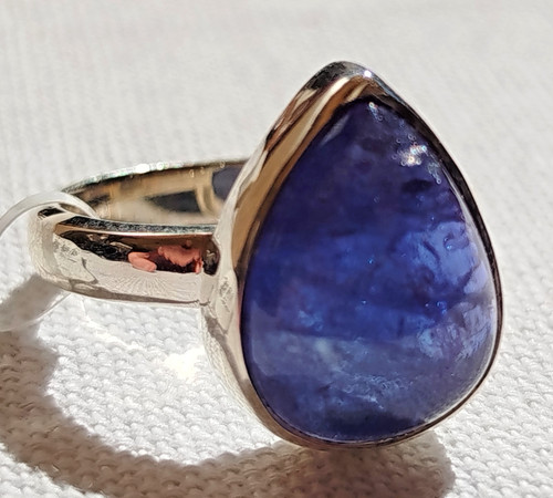 Bague tanzanite cabochon - 7,6g,
