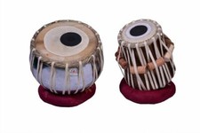 Steel Tabla Set Finition Chrome Bois Sheesham Dayan Musical Instrument Avec Bag