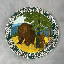 VILLEROY & BOCH Assiette WWF 1986 "S.O.S. NATUR" par Karin Blume ours brun