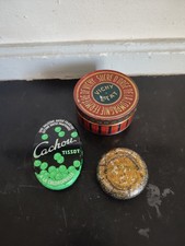 Lot de 3 boîtes anciennes VICHY ETAT CACHOU JOHN TAVERNIER en métal