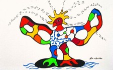 Niki DE SAINT PHALLE OISEAU DE FEU BLANC 1993 sérigraphie