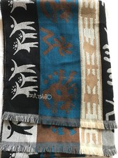 OLIVIER STRELLI  WOOL WOMEN'S  XL XLARGE SCARF SIZE 72" X 26"  - 183 X 66 cm