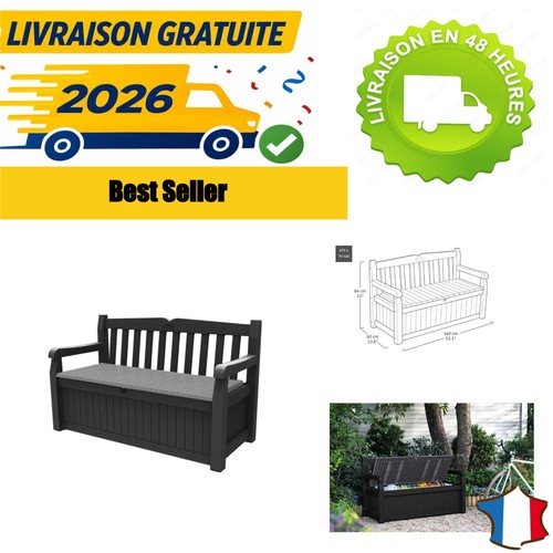 Keter banc coffre jardin - de,