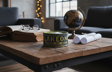 Vintage Lakeone Metal Box | French Furniture Wax | Retro Advertising