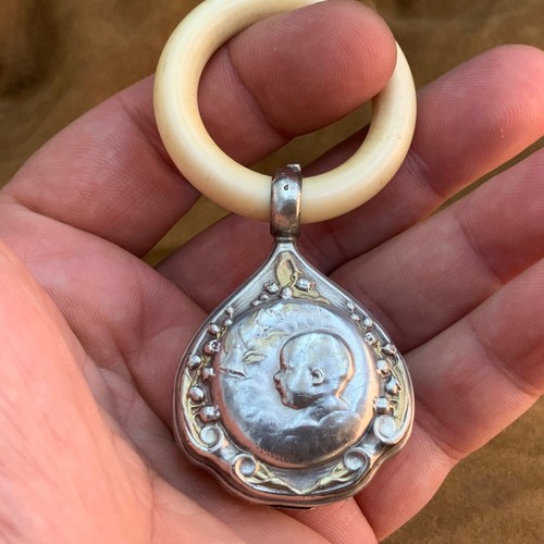 Ancien hochet argent massif - ancien,