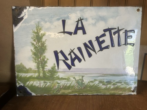Rainette plaque émaillée - la,