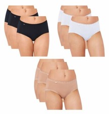 Sloggi 24/7 Coton Dentelle Midi Femmes Slips 3er Paquet De Naturel Coton