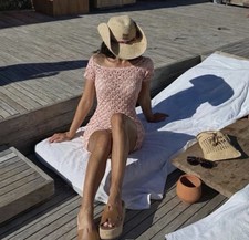 Robe crochet fleur fait main