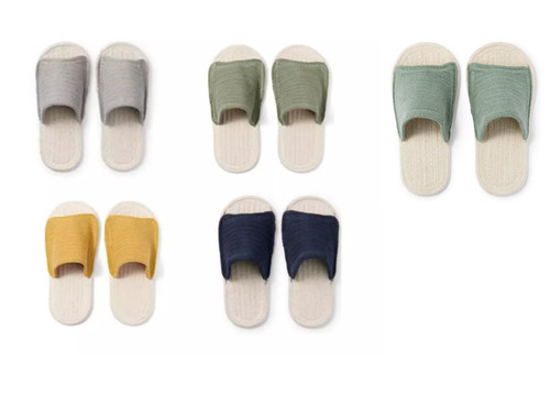 Muji cotton room slippers open - muji,