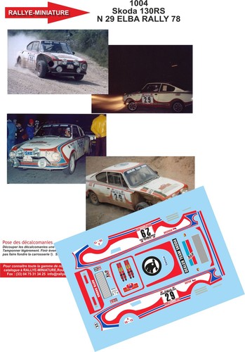 Decals ref 1004 skoda - 1/43,