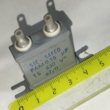 Condensateur à bain d'huile 0,25 µF  0.25 uF 630 V=   Sic-Safco  NOS   I6h2