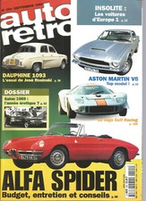AUTO RETRO N°224 ALFA SPIDER / ASTON MARTIN V8 / GULF RACING / DAUPHINE 1093