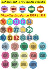 Vignette Fiscale 1965 à 1999 valorisation année production OLDTIMER YOUNGTIMER