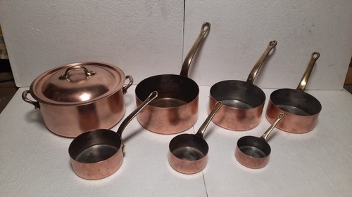 Lot casseroles cuivre - lot, en