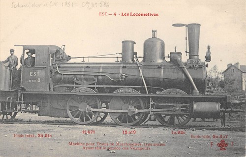 Cpa train les locomotives - train,