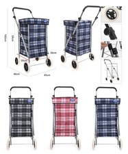 60L Lightweight Shopping Trolley 6 Wheels Bag Cart Luggage Seller Wheeled