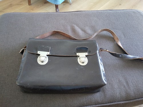 Sacoche sncf cuir - sncf, ancien