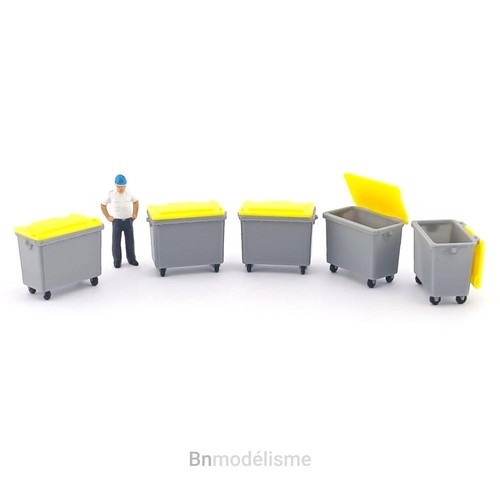 Lot conteneurs poubelle - 5,