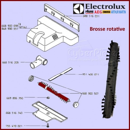 Brosse rotative electrolux - brosse,