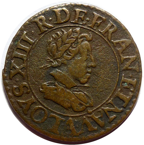 Louis xiii denier - xiii, 2e