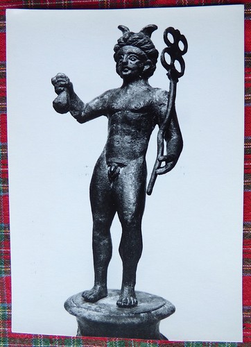 Carte postale statuette en - carte,