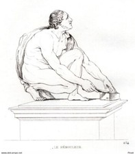 François Girardon émouleur Milichus Rotator - Gravure ancienne originale