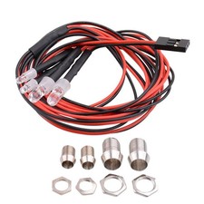 Phares Pour 1/5 1/8 1/10 1/12 1/16 RC Car Truck 4 LED Light Kit Rouge