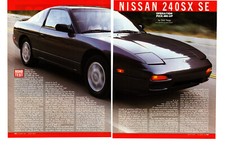 1991 NISSAN 240SX SE ~ ORIGINAL 4-PAGE ROAD TEST / ARTICLE / AD