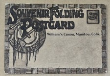 Souvenir Folding Antique Postcard William's Canon Manitou Colorado.