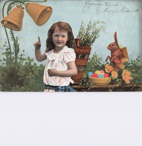 Paques petite fille hotte - cp,