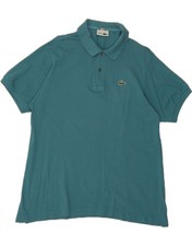 LACOSTE Mens Polo Shirt Size 6 XL Green Cotton CC02