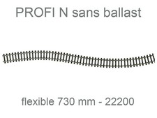 FLEISCHMANN Rail droit flexible 730 mm - Profi sans ballast - N 1/160 - FLEISCHM