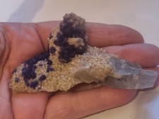 Fluorite sur quartz chine de 9 cm x 3 , 80 cm x 3 cm 