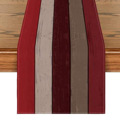 Chemin table rouge - de, en