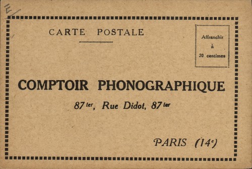 Comptoir phonographique - comptoir, —