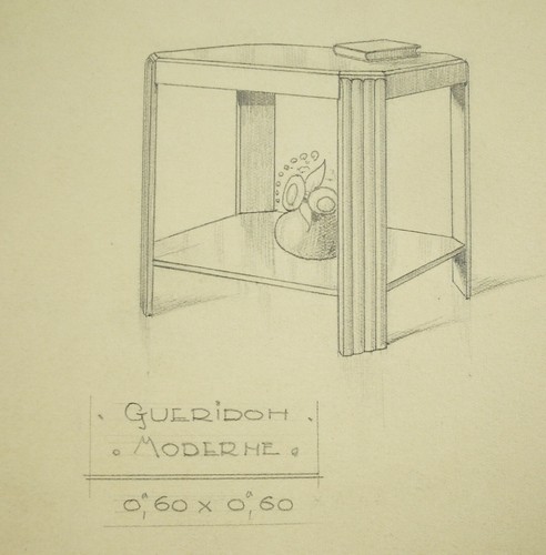 Dessin c1930 gyéridon - c1930,