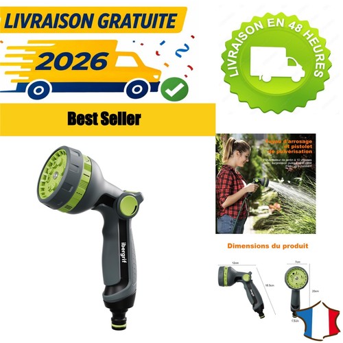 Pistolet arrosage jardin - , 8