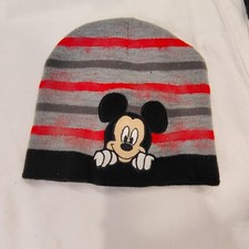 DISNEY MICKEY MOUSE STRIPPED BEANIE TOBOGGAN HIGH QUALITY KIDS 2T-5T H1