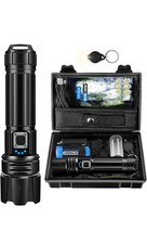 Lampe Torche LED Puissante 990 000  Lumens De Poche Rechargeable Avec Batterie