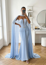 Robe Sirène et Voile Bleu