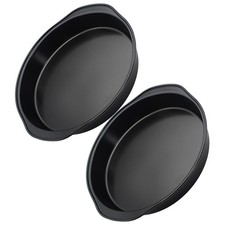  2 PCS Plaque À Pizza Pour Four Moule Gâteau Boulangerie Carbone En Acier