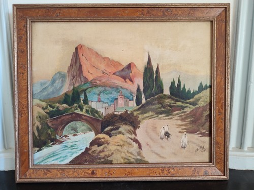 Huile sur toile signée - , j