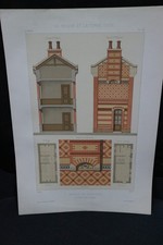 lithographie XIXe architecture