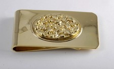 Pince à billets ovale "pépite" en or jaune 18 carats succession bijoux homme ...