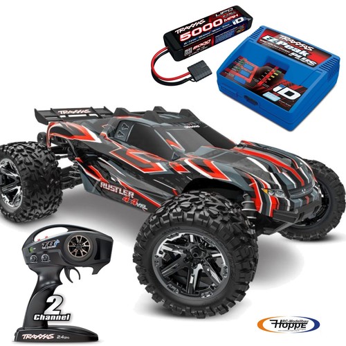 Traxxas rustler 4x4 vxl - vxl, rouge