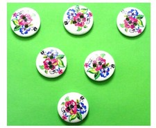 LOT 6 BOUTONS BOIS : rond