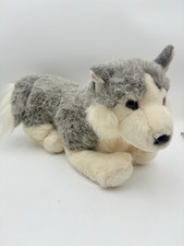 Douglas Niko Wolf Plush Dlux Jumbo Large Gray White Cuddle Toy Pillow 24”