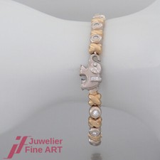 C'est Laudier Bracelet - 'Elephant' with 22 Diamonds - 18K/750 Yellow/White Gold