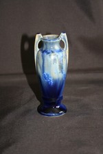 Vase en grès ancien marron/bleu irisé - Pierrefonds