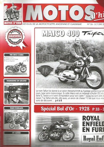Motos hier 126 maico 400 - d'hier,